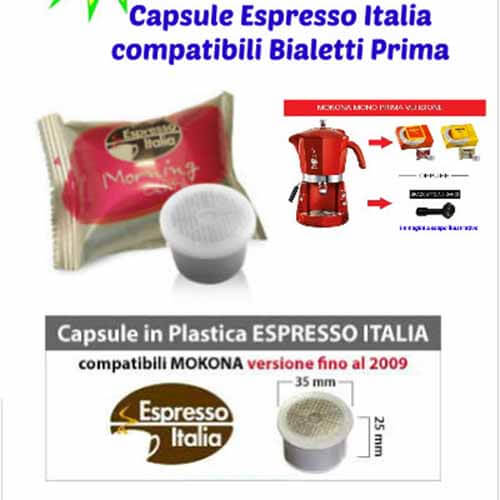 30 Capsule Espresso Italia Morning Caffè Compatibili con Bialetti