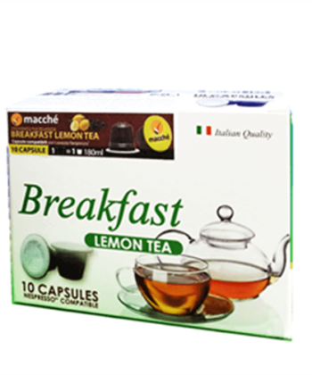 50 Capsule Macché Breakfast Lemon Tea Compatibili con Nespresso